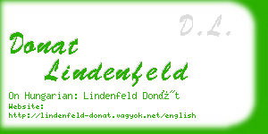 donat lindenfeld business card